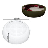 Cimento Redondo Vela Navio Silicone Moldes, tigela grande Plantadores De Concreto Moldes, caixa De Armazenamento De Resina Epóxi, Cimento Fruteira Molde