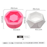 Base de vela de polígono geométrico molde de silicone suculento vaso vaso de flores suporte de vela molde criativo cimento moldes de resina de gesso
