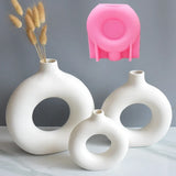 14-24cm grande dobrado listrado donut vaso resina molde de silicone onda listrado vaso concreto cimento gesso molde vaso geométrico molde