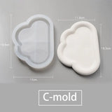 Wabi-Sabi Estilo Oval Bandeja De Armazenamento, Molde De Concreto, Placa De Resina Epóxi, Molde De Silicone, Decoração De Casa, Bandeja De Armazenamento De Porca, Gesso