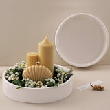 Redonda Tigela De Armazenamento Moldes De Silicone, cimento artesanal DIY, bandeja De Vela De Gesso, molde De Vaso De Flores, Molde De Fundição De Resina Concreta, Decoração De Casa