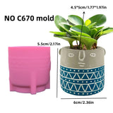 3D Cartoon Retrato Silicone Mold, suculento Planta Flowerpot, Abstrato Facial Pen Holder, Caixa De Armazenamento, Molde De Gesso