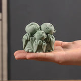 Guofeng-Zen Cimento Pequeno Buda Escultura Silicone Molde, Tabletop Gesso, Chá Pet, Fish Tank, Paisagem Molde Buda