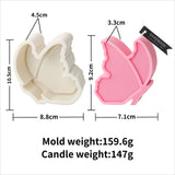 Butterfly Skull Silicone Candle Mold, Anjo e Anjo Padrão, DIY Resina Mold, Decoração do Dia das Bruxas, Home Decor, 2D