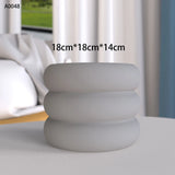 Molde de silicone para vaso de concreto, estilo europeu, moldes simples para vasos de plantas, ferramentas de jardinagem de cimento, molde para vaso de concreto