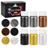 Resina epóxi Mold Corante Corante, Pigmento Pérola, Glitter Artesanato, Mineral, DIY, 6 Cores por Conjunto