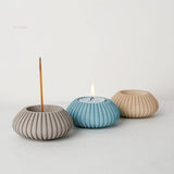 Suporte De Vela De Linha De Concreto, Molde De Silicone, Frasco De Incenso Redondo, Recipiente De Vela Perfumada, Ferramentas De Fundição, Decoração De Casa, DIY