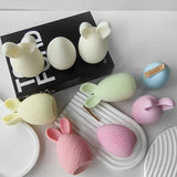 Ovo de páscoa coelho forma de ovo molde de silicone vela gesso ornamento molde decoração vela fazendo suprimentos