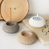 Suporte De Vela De Linha De Concreto, Molde De Silicone, Frasco De Incenso Redondo, Recipiente De Vela Perfumada, Ferramentas De Fundição, Decoração De Casa, DIY