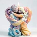 3D Virgem Maria Deusa Embring Menino Silicone Molde, Coração Anjo, Cimento Concreto Gesso Moldes, Dia das Mães Presente, Ação de Graças