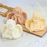 Anjo Perfumado Silicone Vela Molde, Anjo Alado, Bolo De Ornamento De Chocolate, Sabão Artesanal, Vela Fazendo, Molde De Resina