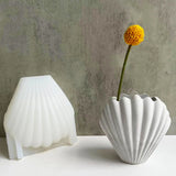 Criativo Shell Vaso Silicone Molde Gesso Cimento Molde DIY Handmade Pen Holder Flower Pot Artesanato Fazendo Casa Desktop Decoração Simples