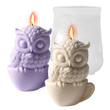 Moldes de silicone para alívio de copo, penas, coruja, vela, desenho animado, pintura de pássaros, moldes de gesso, forma de animal, ferramentas de fabricação de chocolate, decoração de casa