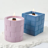 Molde de vela perfumada em mosaico, molde de silicone, faça você mesmo, quadrado, redondo, suporte de caneta, vaso de flores, molde de resina, gesso criativo, artesanato, presente, decoração de casa