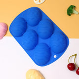 Moldes de silicone para bolo, mousse de ovo de páscoa com 6 buracos, fácil desmoldar, elipse, chocolate, presentes de festival, moldes de velas perfumadas, decoração de festa diy