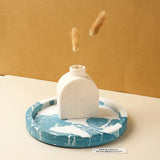 Molde redondo da bandeja do silicone para a decoração Home, armazenamento do Coaster, placa do armazenamento, base do vaso, molde da resina, gesso, molde concreto da carcaça
