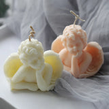 Anjo Perfumado Silicone Vela Molde, Anjo Alado, Bolo De Ornamento De Chocolate, Sabão Artesanal, Vela Fazendo, Molde De Resina