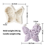 Butterfly Skull Silicone Candle Mold, Anjo e Anjo Padrão, DIY Resina Mold, Decoração do Dia das Bruxas, Home Decor, 2D