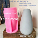 Molde de silicone para vaso grande, molde de concreto para fazer vaso, estilo nórdico, recipiente de bastão de aromaterapia, molde de argila de gesso