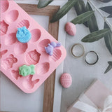 Molde de silicone 18-cavidade para páscoa, ferramentas de cozimento, chocolate, páscoa, páscoa, páscoa, bolo, cozimento, cozimento, 1pc