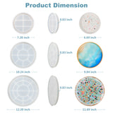 Bandeja Redonda Grande De Cimento De Silicone, Molde De Resina Epóxi, Bandeja Decorativa, Flor Seca, Vaso De Concreto, Base Fazendo Ferramentas, 3 Tamanhos