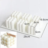 6 cavidade grande bola de bolha molde de vela de silicone 3d cubo de chocolate mousse molde de bolo sorvete cozimento sabão molde casa decoração presentes