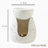 Recipiente De Aquecimento De Vela Fogão De Aromaterapia Suporte De Aquecimento Difusor De Tigela Pequena, Molde De Silicone, CupCandle De Cimento