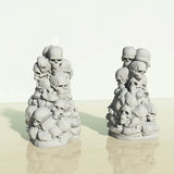 Silicone Skull Head Candle Mold, Vela criativa caseira, Paródia Halloween, Aromaterapia Combinada