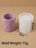 Molde de vela perfumada em mosaico, molde de silicone, faça você mesmo, quadrado, redondo, suporte de caneta, vaso de flores, molde de resina, gesso criativo, artesanato, presente, decoração de casa