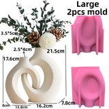 Novo 14-24cm grande vaso minimalista nórdico resina molde de silicone forma geométrica irregular vaso concreto cimento gesso molde de silicone