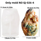 3D Virgem Maria Empacotando Menino Puxando Molde De Silicone, Dia das Mães, Presente de Ação de Graças, Mulher Anjo Cimento Concreto Gesso Moldes