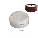 Molde de copo de vela de armazenamento de espaço redondo padrão de lua decoração de mesa molde de silicone de gesso molde de recipiente de vela de concreto de gesso
