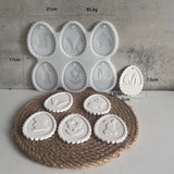 Coelho de páscoa série molde ovo pingente molde de silicone coelhinho da páscoa tag resina molde chaveiro brincos molde de gesso