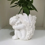 Mãos orar anjo vaso de flores molde de silicone asas anjo vaso cimento molde de silicone caneta titular gesso molde artesanato decoração para casa