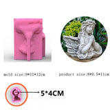 Mãos orar anjo vaso de flores molde de silicone asas anjo vaso cimento molde de silicone caneta titular gesso molde artesanato decoração para casa