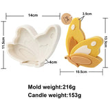 Butterfly Skull Silicone Candle Mold, Anjo e Anjo Padrão, DIY Resina Mold, Decoração do Dia das Bruxas, Home Decor, 2D
