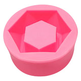 Base de vela de polígono geométrico molde de silicone suculento vaso vaso de flores suporte de vela molde criativo cimento moldes de resina de gesso