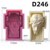 Virgem Maria Silicone Vela Mold, Figura Míica Ocidental, Deusa Maria Estátua, Escultura, Cimento Concreto, Molde de gesso, 2D Grande