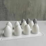 Ovo de páscoa molde de silicone oito buracos tridimensional forma de ovo molde de gesso diy artesanal decoração de casa para a páscoa celebrar