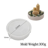 Redonda Tigela De Armazenamento Moldes De Silicone, cimento artesanal DIY, bandeja De Vela De Gesso, molde De Vaso De Flores, Molde De Fundição De Resina Concreta, Decoração De Casa