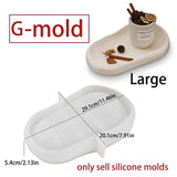 Wabi-Sabi Estilo Oval Bandeja De Armazenamento, Molde De Concreto, Placa De Resina Epóxi, Molde De Silicone, Decoração De Casa, Bandeja De Armazenamento De Porca, Gesso