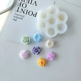 Moldes De Flor De Silicone Para Cozimento, 3D, Rosa, Peônia, Chocolate, Bolo, Vela Artesanal, Sabão, Gesso, Resina, Ferramentas De Fabricação De Artesanato, 7Pcs