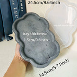 Wabi-Sabi Estilo Oval Bandeja De Armazenamento, Molde De Concreto, Placa De Resina Epóxi, Molde De Silicone, Decoração De Casa, Bandeja De Armazenamento De Porca, Gesso