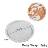 Concreto Redondo Silicone Molde Prato De Resina, Placa Fazendo Moldes, Painel De Exibição De Jóias DIY, Armazenamento De Gesso, Molde Coaster, 15-30cm