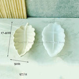 Bandeja de folhas de concreto molde de silicone artesanal folhas de bordo forma jóias armazenamento prato molde gesso casa ornamento resina cola epoxy moldes