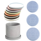 Bandeja Redonda Grande De Cimento De Silicone, Molde De Resina Epóxi, Bandeja Decorativa, Flor Seca, Vaso De Concreto, Base Fazendo Ferramentas, 3 Tamanhos