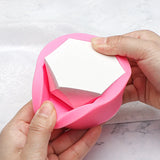 Base de vela de polígono geométrico molde de silicone suculento vaso vaso de flores suporte de vela molde criativo cimento moldes de resina de gesso