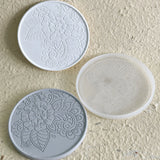 Circular Epoxy Resina Silicone Mold, Hollow Out Placa de Flor, Coaster Casting, Artesanato Artesanal DIY, Decoração para casa