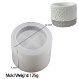 Silicone Cilindro Vela Jar, Vela Perfumada Cup, Resina Epóxi Mold Artesanato Ferramentas, Suculentas Vasos De Armazenamento De Jóias
