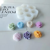 Moldes De Flor De Silicone Para Cozimento, 3D, Rosa, Peônia, Chocolate, Bolo, Vela Artesanal, Sabão, Gesso, Resina, Ferramentas De Fabricação De Artesanato, 7Pcs